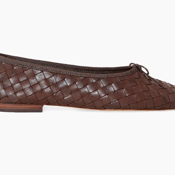 Loeffler Randall Landrey Woven Ballet Flats | Size 8 |  Chocolate Brown - Picture 8 of 9